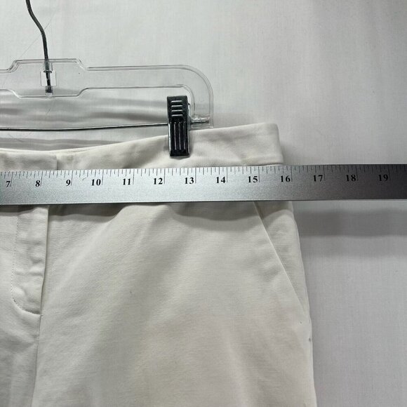 Vince Camuto Pants Womens Size 6 Chino Slim Straight Low Rise Trousers White - Picture 8 of 10
